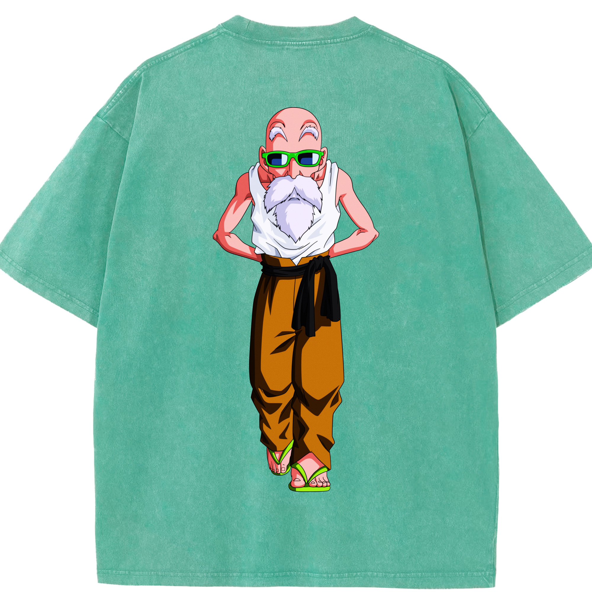 （画像用） ドラゴンボール 亀仙人（かめせんにん） DRAGON BALL Master Roshi Kame Sennin 綿100% ヴィンテージ風 半袖Tシャツ（背面プリント）